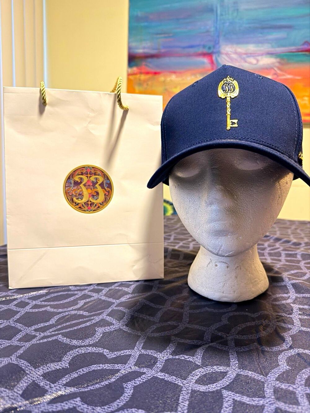 Disneyland Club 33 Gold Key Hat 2025 Navy Cap NEW Mint w/ Gift Bag RARE